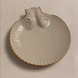Vintage Lenox Aegean coastal shell trinket tray
